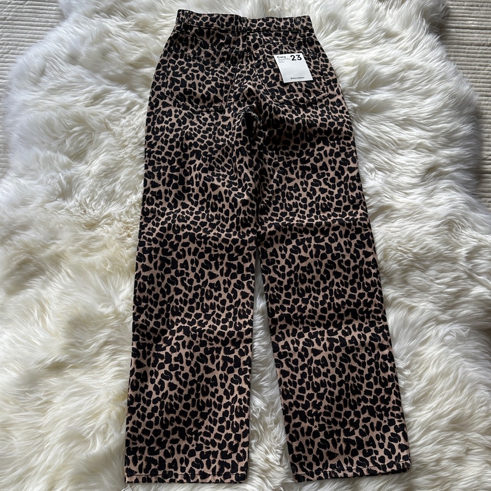Reformation Black and Tan Animal Print Pants - Picture 11 of 12